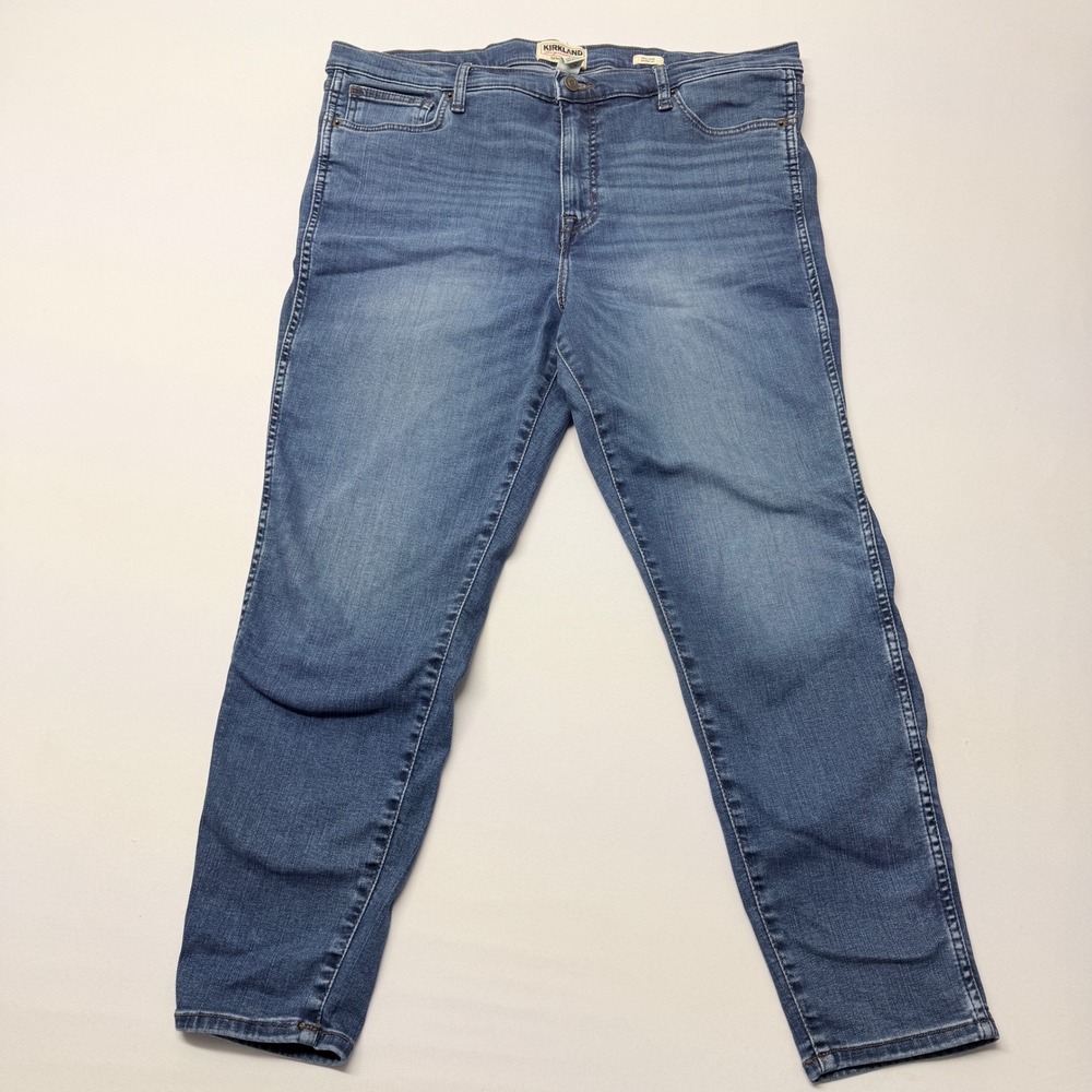Kirkland Signature Womens High Rise Skinny Jeans Blue Medium Wash Sz 18 Stretch
